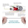 Cable micro USB corto 6 unidades de 1 pie cable de_3