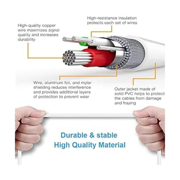 Cable micro USB corto 6 unidades de 1 pie cable de_3