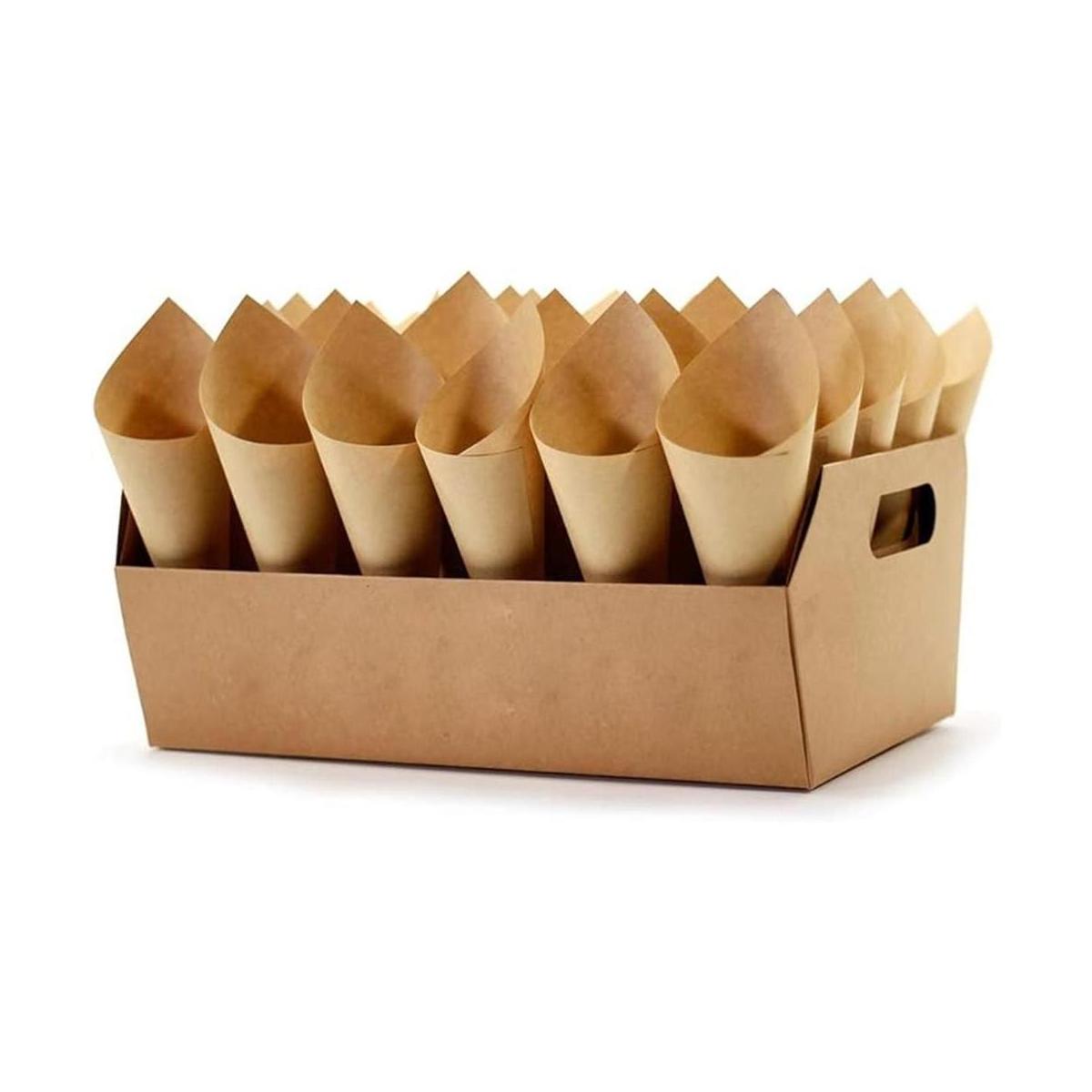 Caja de confeti de boda 30 piezas de papel de cono y 30