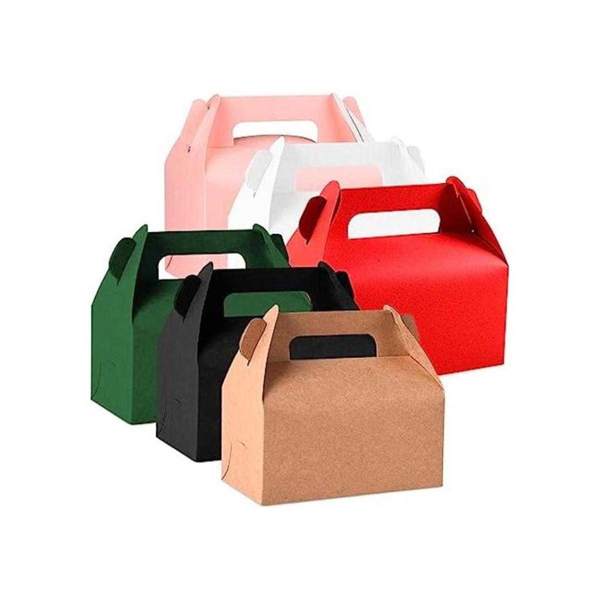 Cajas de regalo para fiestas con arco iris paquete de 24