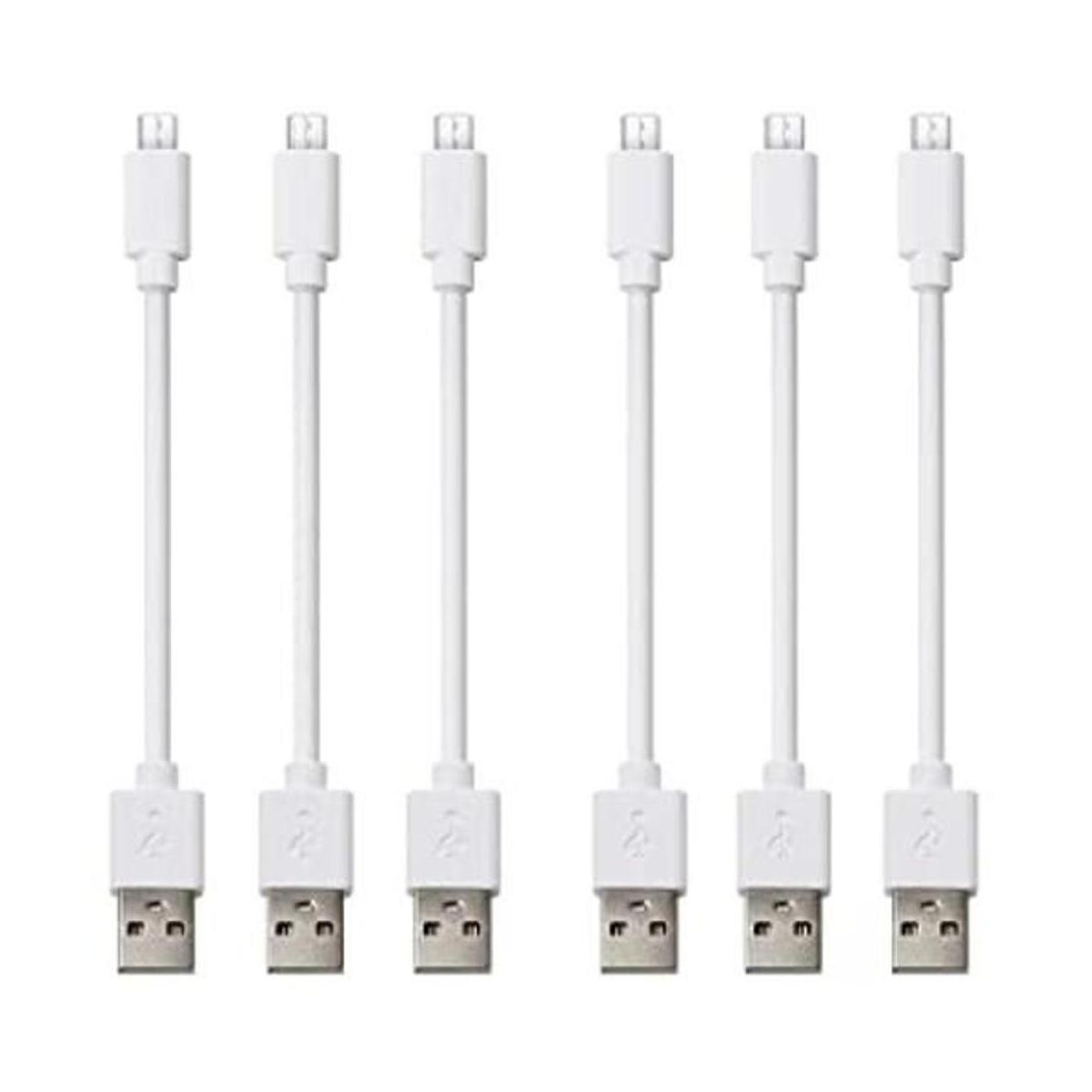 Cable micro USB corto 6 unidades de 1 pie cable de