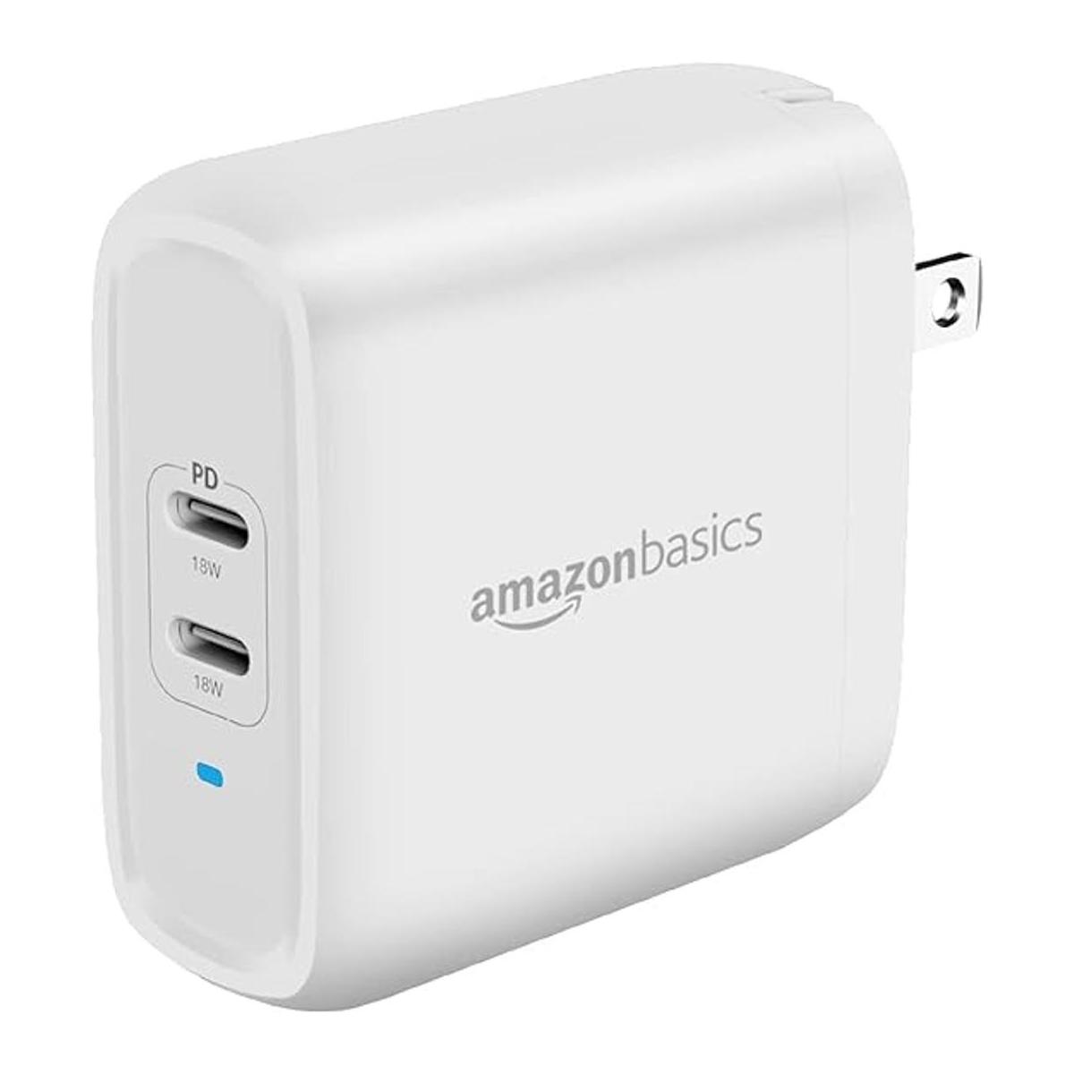Cargador de pared USBC de dos puertos de 36 W para