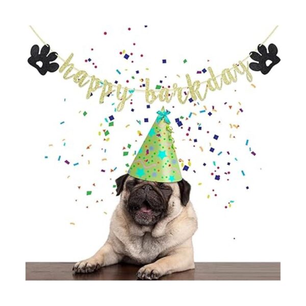 Cartel Happy Barkday para perros texto en inglés Happy_5