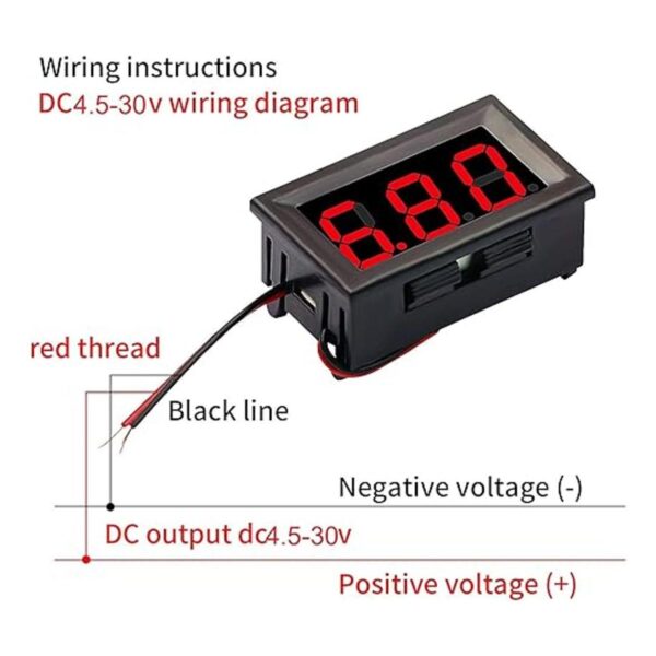 CenryKay 2 cables rojo CC 4.530 V panel LED digital
