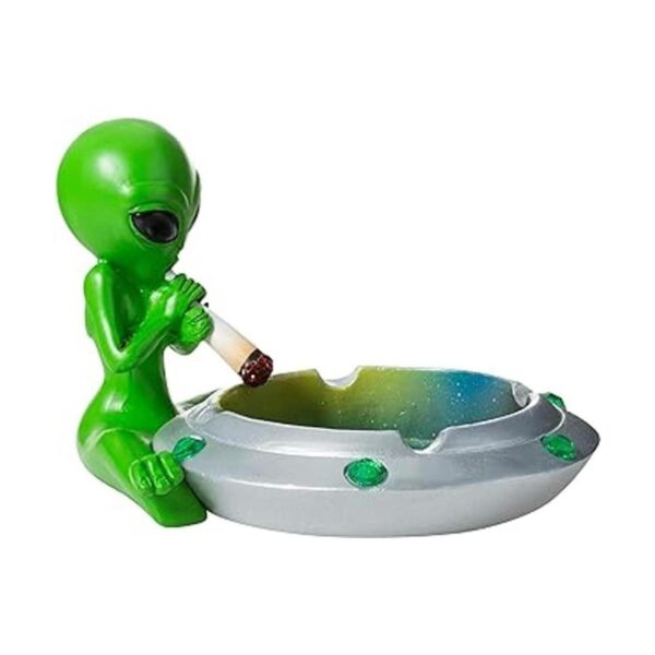 Cenicero sentado para fumar extraterrestre con diseño_3