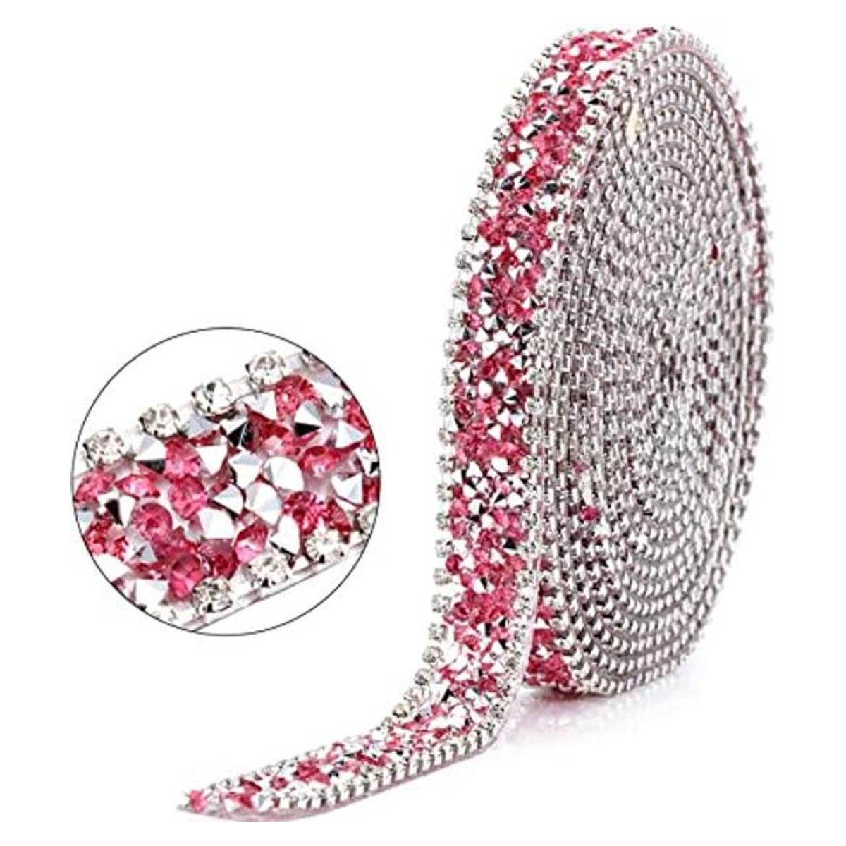 Cinta de diamantes de imitación de cristal de 3 yardas de