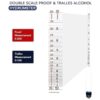 Circrane 0200 Proof Tralle Alcohol Hidrómetro Probador
