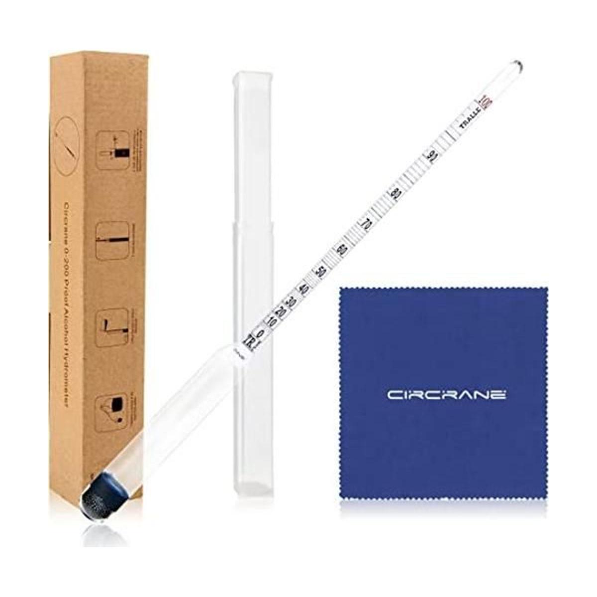 Circrane 0200 Proof Tralle Alcohol Hidrómetro Probador