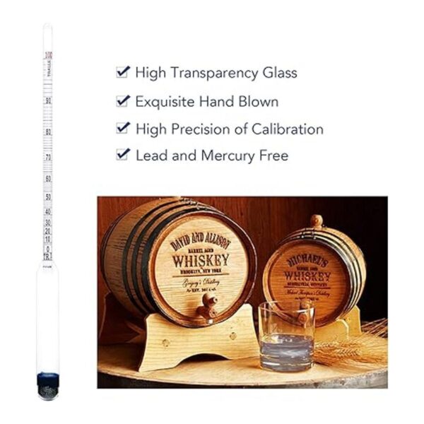 Circrane 0200 Proof Tralle Alcohol Hidrómetro Probador