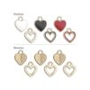 Colgante de corazón chapado en oro 60 dijes de corazón