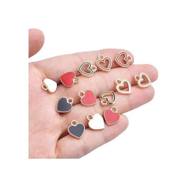 Colgante de corazón chapado en oro 60 dijes de corazón