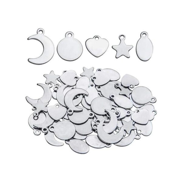 Colgantes de la etiqueta 50pcs Acero Inoxidable Etiqueta_1