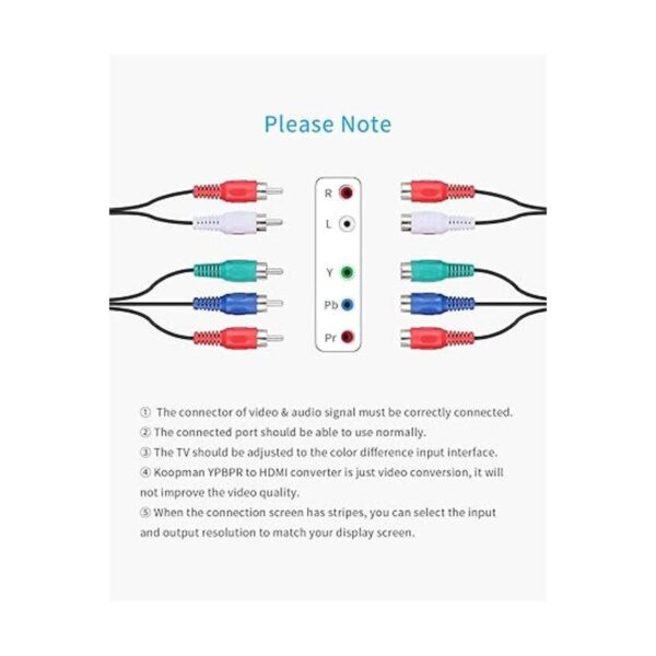 Componente a HDMI convertidor YPbPr a HDMI adaptador_5