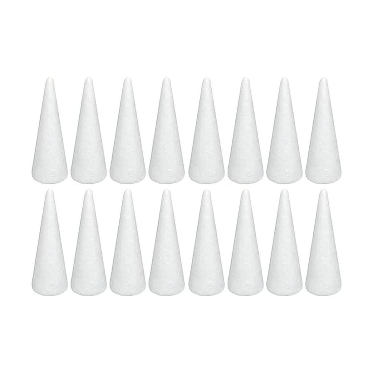 Crafjie Paquete de 16 conos de espuma para manualidades