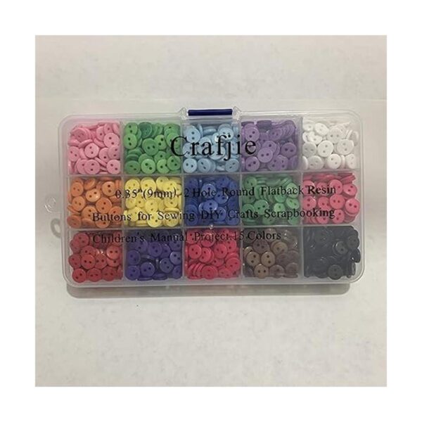 Crafjie Botones de costura de resina de 0.354 in 2