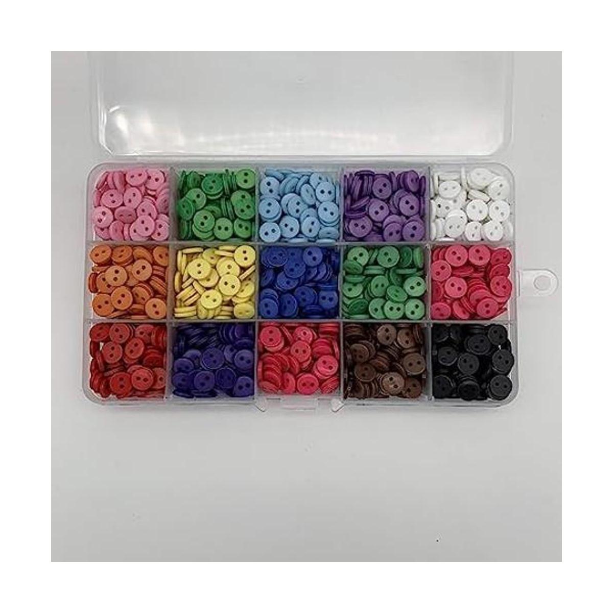 Crafjie Botones de costura de resina de 0.354 in 2
