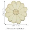 Creaides Adornos colgantes de madera con forma de flor de