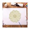 Creaides Adornos colgantes de madera con forma de flor de