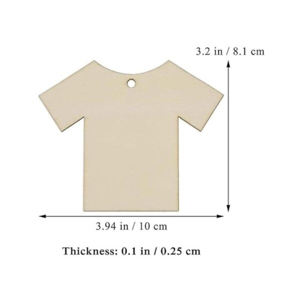 Creaides Adornos de madera con forma de camisa de madera_2