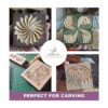 Craftiff Bloques de madera de tilo 4.0 x 4.0 x 2.0 in