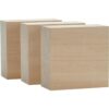 Craftiff Bloques de madera de tilo 4.0 x 4.0 x 2.0 in