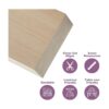 Craftiff Bloques de madera de tilo 4.0 x 4.0 x 2.0 in