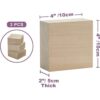 Craftiff Bloques de madera de tilo 4.0 x 4.0 x 2.0 in