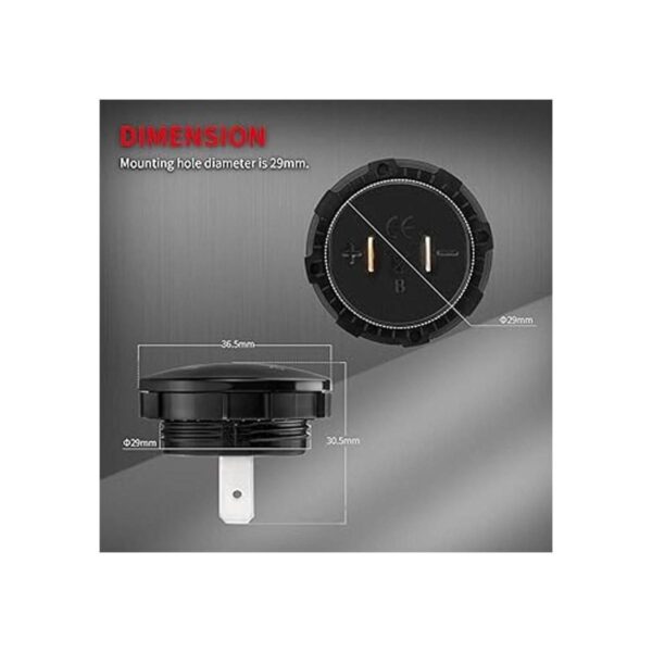 DaierTek Voltímetro con pantalla LED para automóvil de_2
