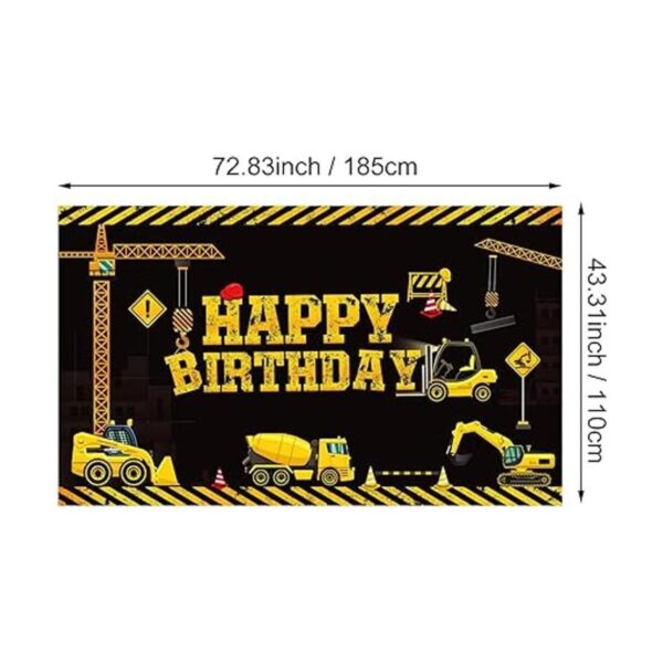 Decoración de feliz cumpleaños de construcción pancarta de_2