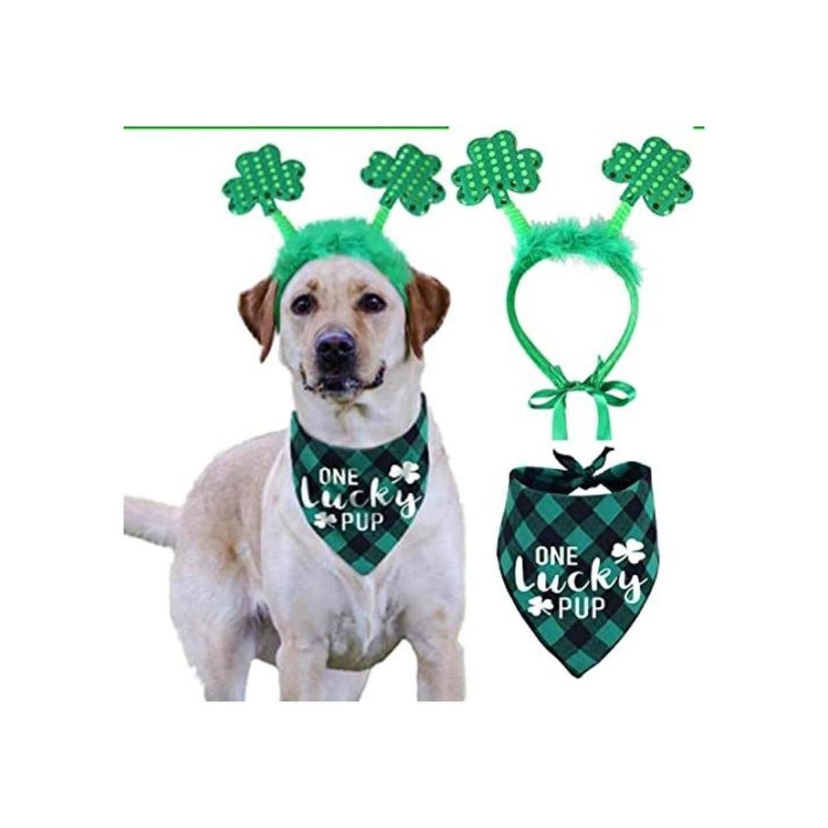 Disfraz de perro del día de San Patricio diadema de