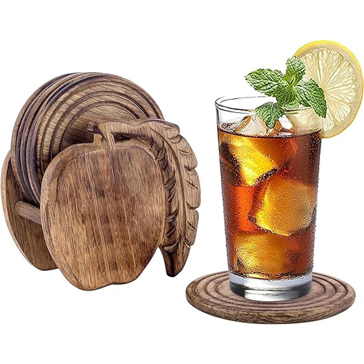 Divit Posavasos de madera para bebidas ecológicos