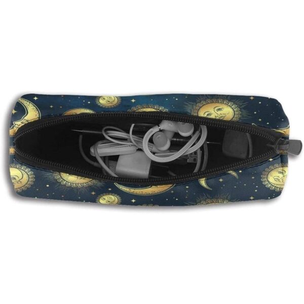 Duduho Estuche para lápices con diseño de luna y estrellas_5