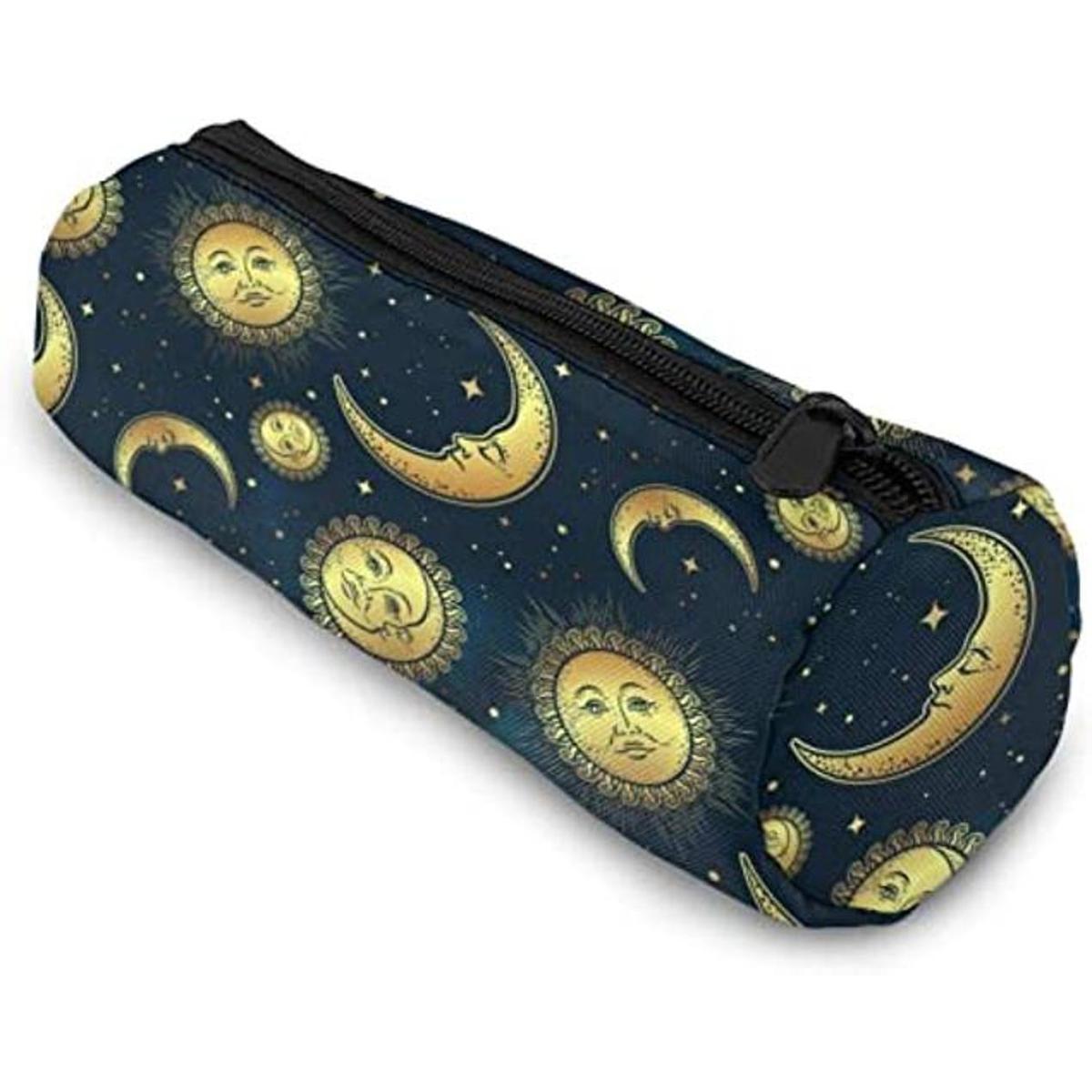 Duduho Estuche para lápices con diseño de luna y estrellas