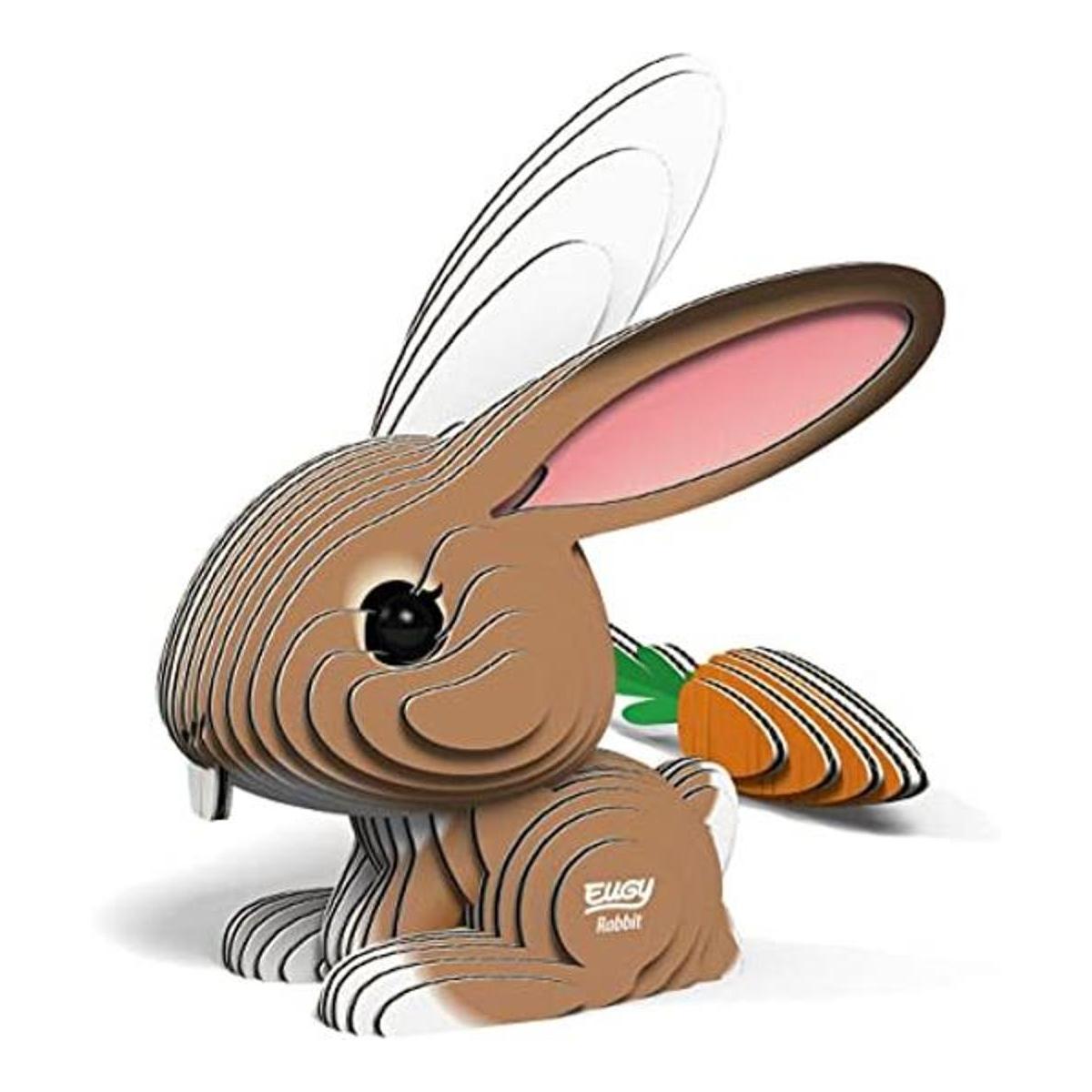 EUGY Rompecabezas de papel 3D ecológico de conejo 071