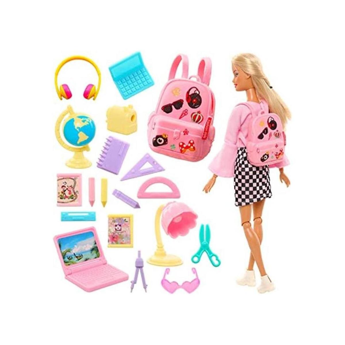 ENOCHT 19 piezas de accesorios escolares para muñecas de