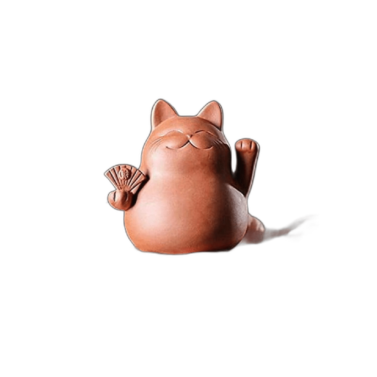 EatingBiting Chinese Zisha Tea Pet Maneki Neko Lucky