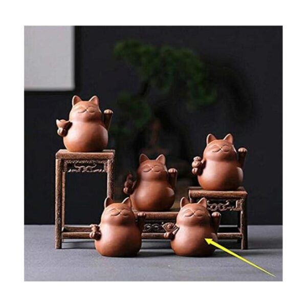 EatingBiting Chinese Zisha Tea Pet Maneki Neko Lucky