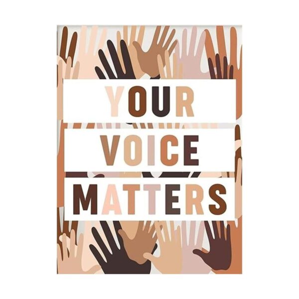 Eeypy Your Voice Matters Placa de pared imprimible para_1
