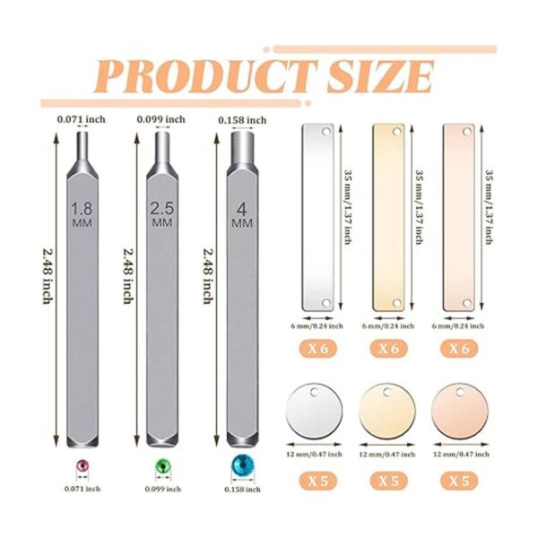 El kit de punzones de metal de Crystal Setter incluye 3_2
