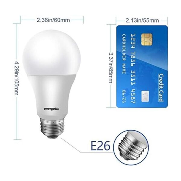 Energetic Bombilla LED A19 equivalente a 60 W bombillas_2