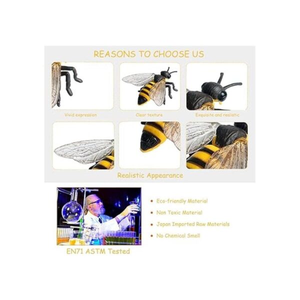 FLORMOON Figuras de animales realistas figuras de abeja_4