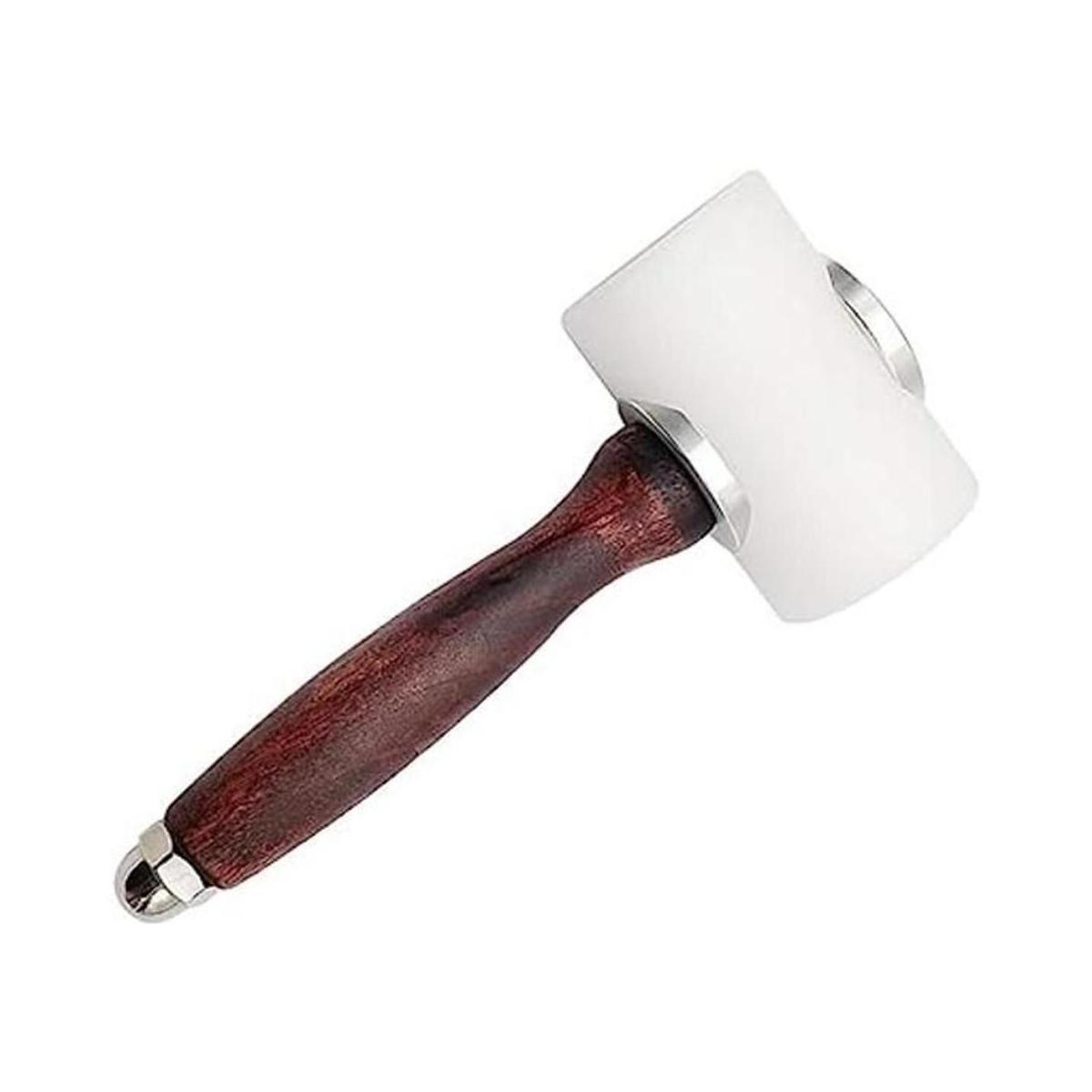 Fbshicung Martillo tallado de cuero mazo de cuero para
