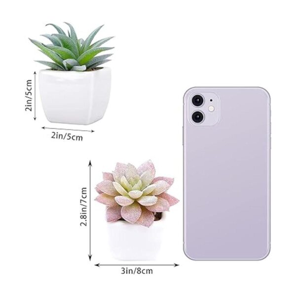 Funarty juego de 5 plantas suculentas artificiales en