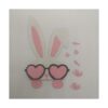 Gafas Conejo Metal Die Cuts Hierba Pascua Conejo Bowtie
