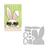 Gafas Conejo Metal Die Cuts Hierba Pascua Conejo Bowtie