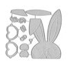 Gafas Conejo Metal Die Cuts Hierba Pascua Conejo Bowtie