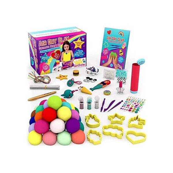 GirlZone Air Dry Clay Ultimate Craft Kit de más de 100_1