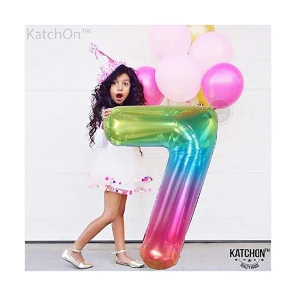 Globo gigante del arco iris número 7 40 pulgadas globos_2
