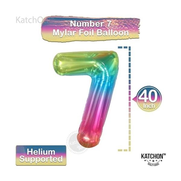 Globo gigante del arco iris número 7 40 pulgadas globos_4