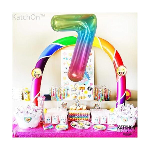 Globo gigante del arco iris número 7 40 pulgadas globos_3